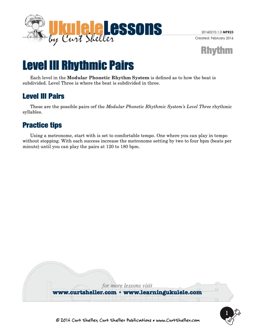 Modular Phonetic Rhythm, Level III Pairs Worksheet