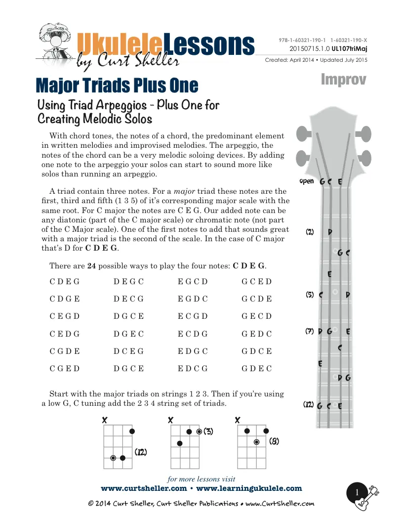 Improvising Using Major Triads Plus One Note