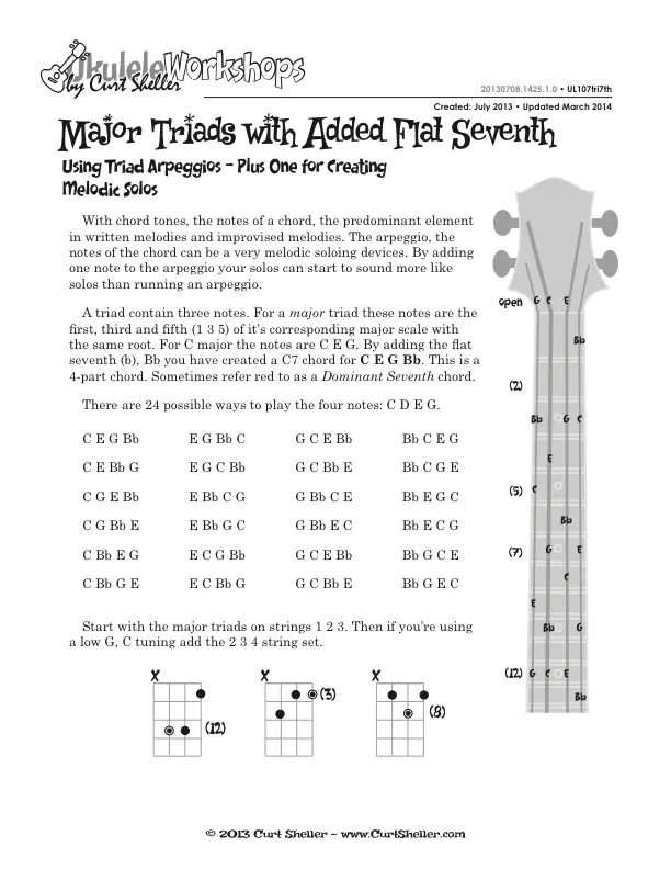 Improvising Using Major Triads Plus Flat Seventh