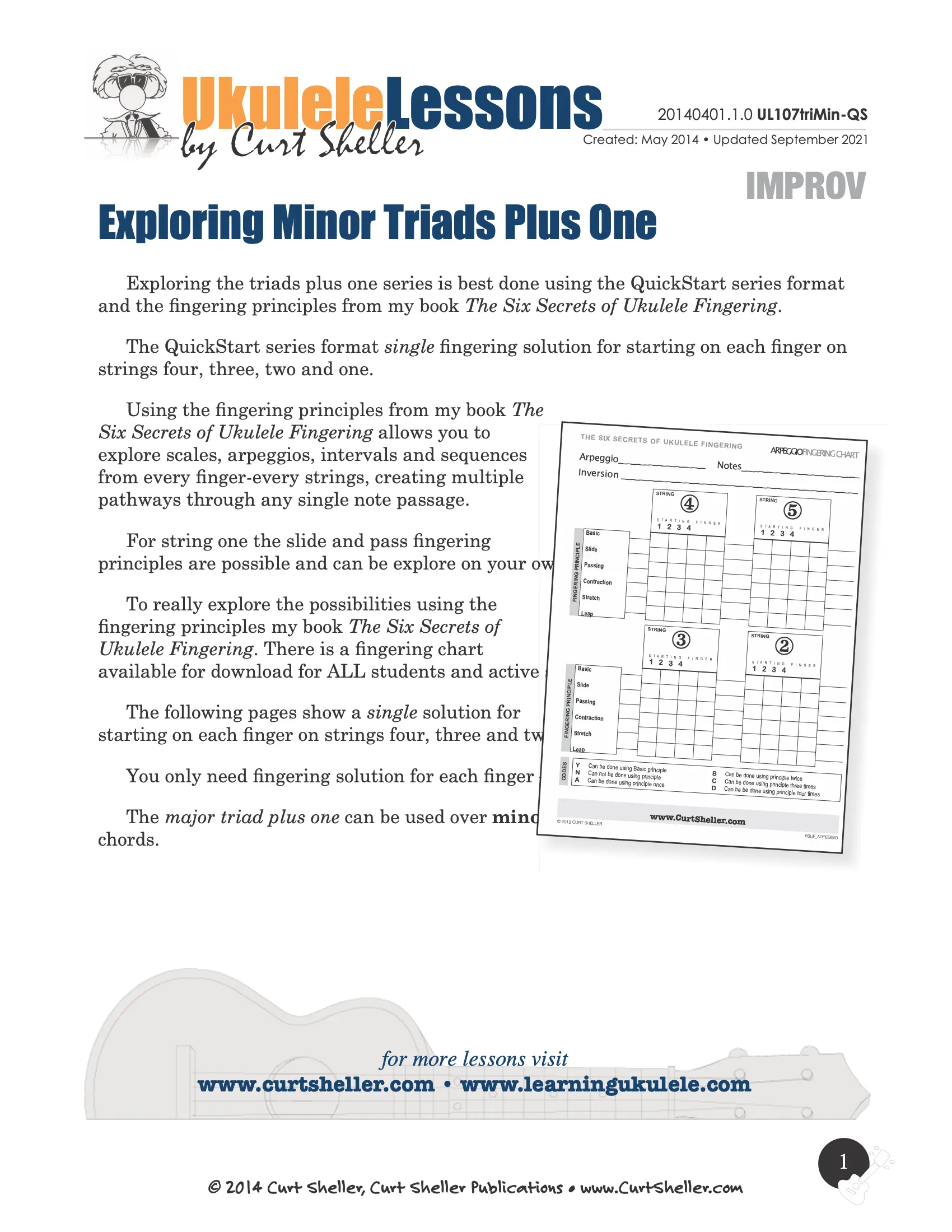 Exploring Minor Triads Plus One - Fingering Solutions 1 2 b3 5