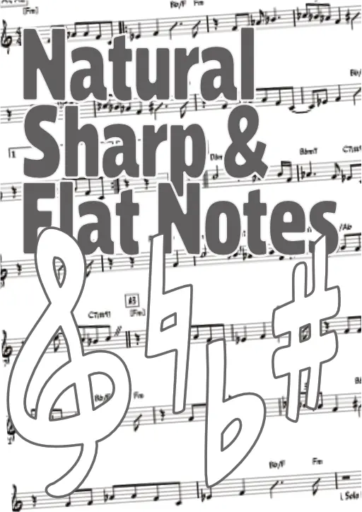 Natural, Sharp and Flat Notes of the `Ukulele Fingerboard - D Tuning