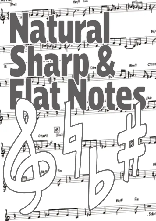 Natural, Sharp and Flat Notes of the `Ukulele Fingerboard - G Tuning