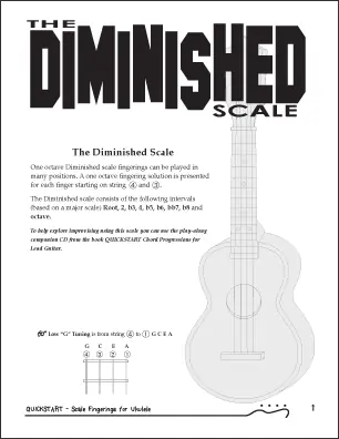 Diminished Scale for `Ukulele - C Tuning
