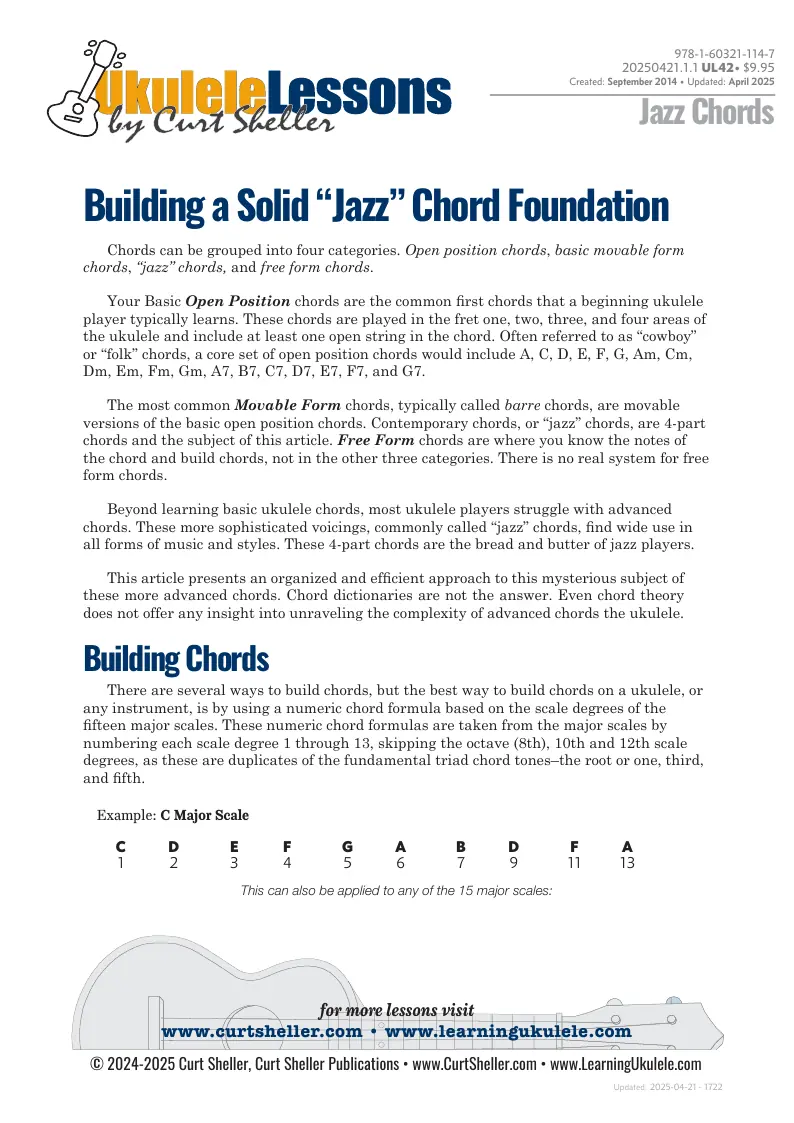 Building a Solid Jazz Chord Foundation for `Ukulele