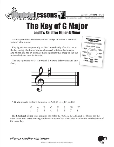 Key Signatures - G Major and E Minor