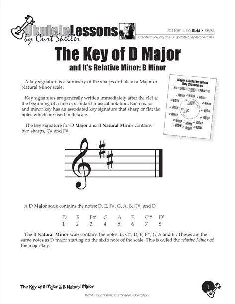 Key Signatures - D Major and B Minor