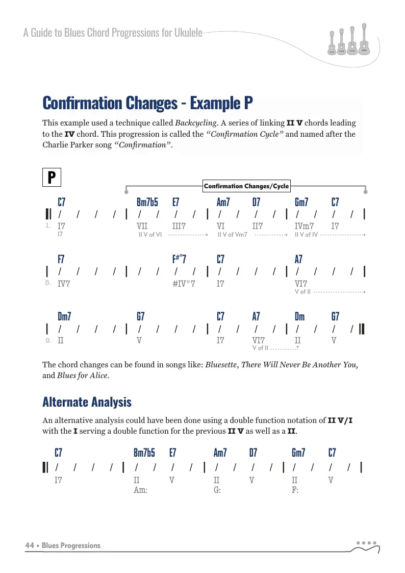 A to Z Blues Progressions, Example - P