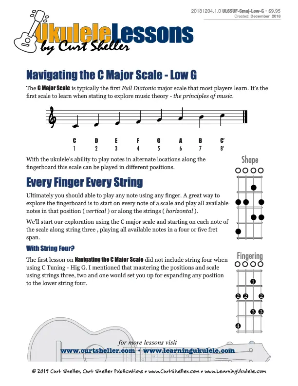 Navigating the C Major Scale - Low G