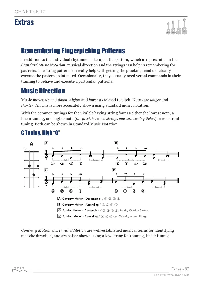 Alternating Thumb Style, Remembering the Patterns