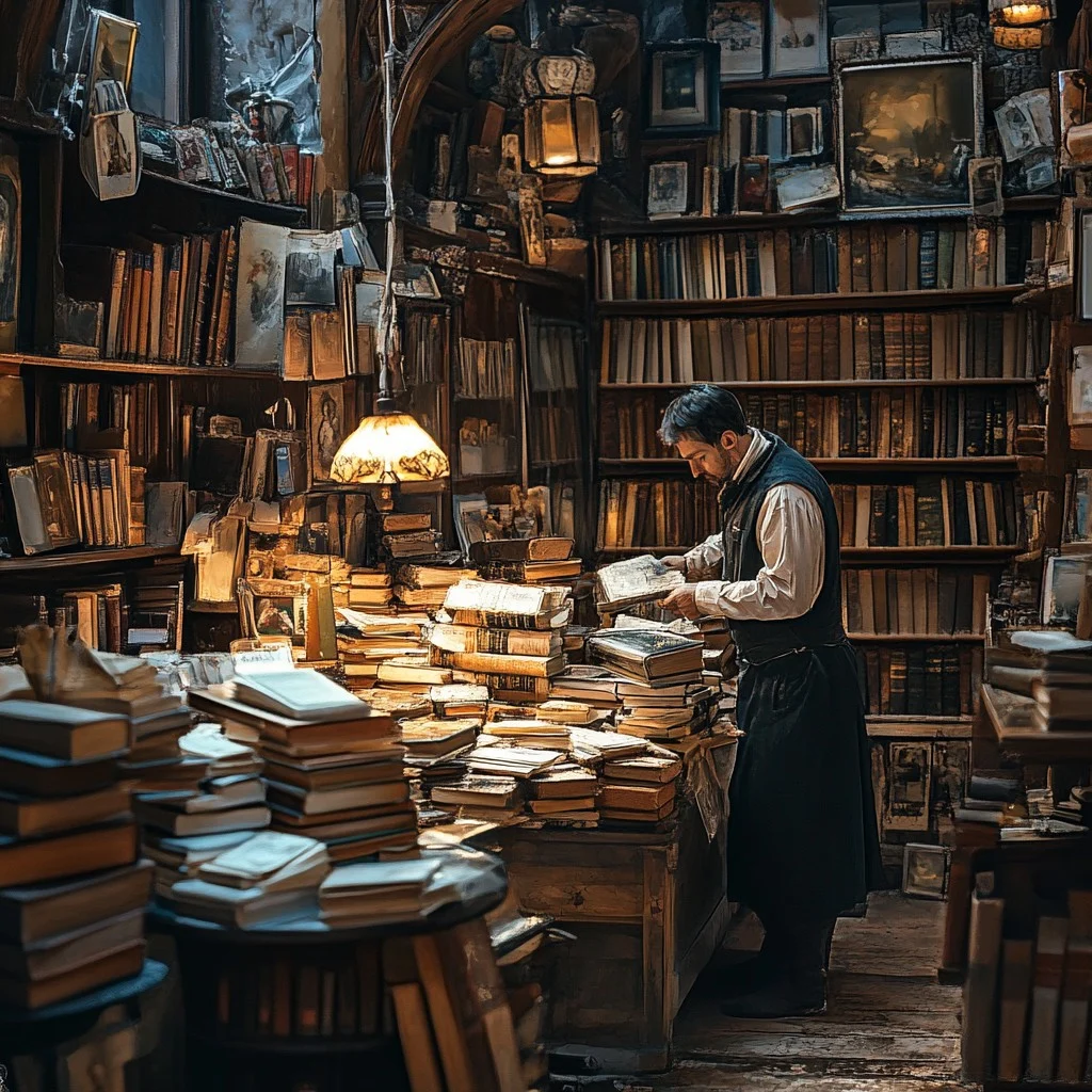 antique-bookstore-browsing-stockcake